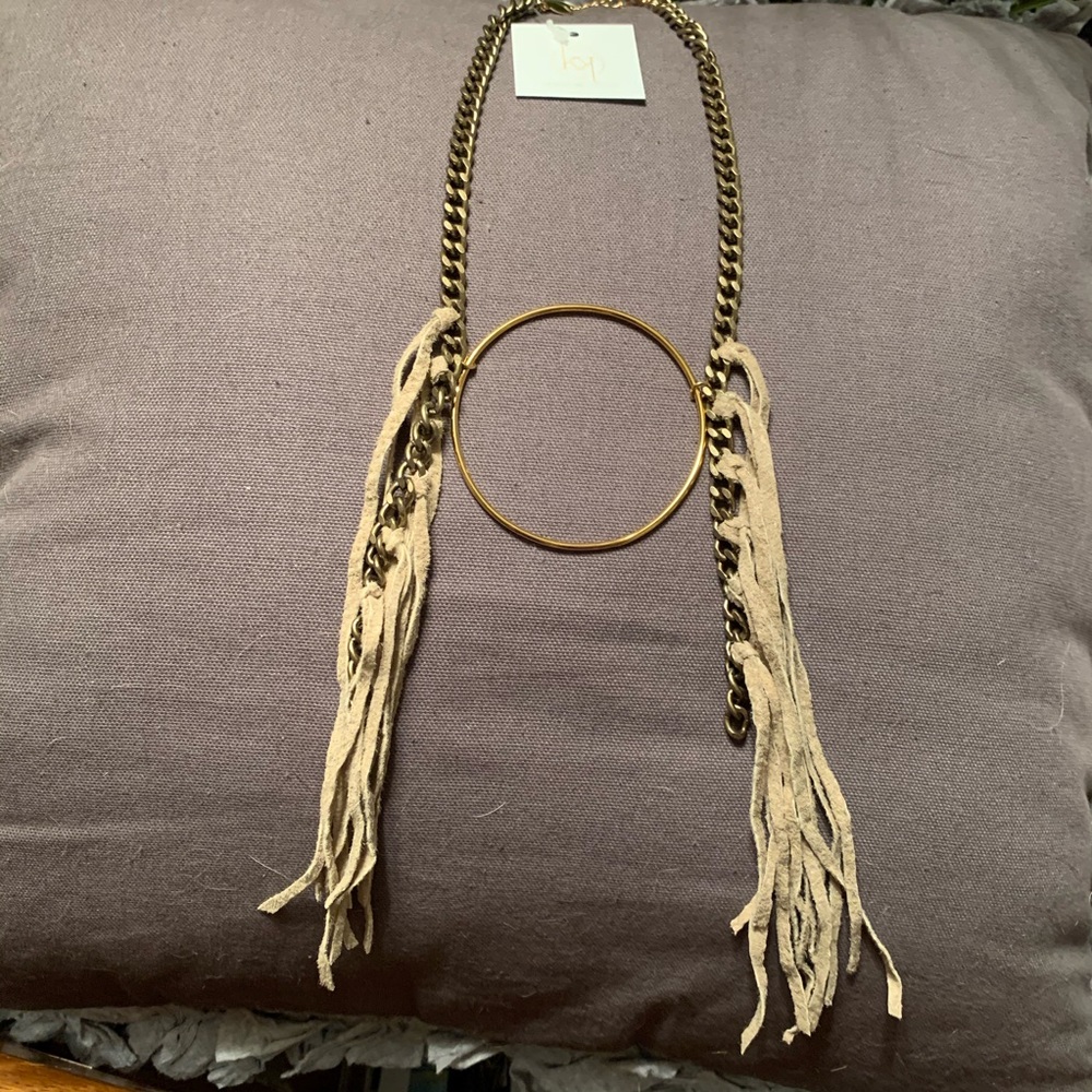 Leather choker necklace